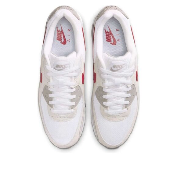 Nike Air Max 90. SIZE 9 White College Vast Grey University Red - DM0029-113 - Picture 2 of 8